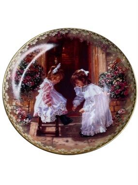 Vintage 2000 Sisters Touch Decorative Plate Sisters Love Forever Bradford Exch